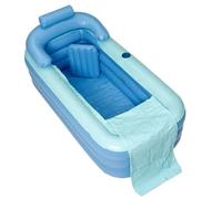 Lpoppcx Bain Gonflable | Baignoire Pliable PVC Gonflable avec Tapis de Siège pour Douche | Baignoire Pliable, Accessoire Salle de Bain pour Femmes Filles Famille Ados Garçons Homme Jeune Fille Femme |