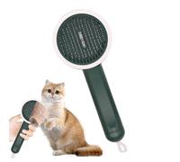 Lpoppcx Brosse Slicker Pour Chats - Peigne Massant pour Chatons | Étrille Anti-Dérapante Fonction UV à Bouton Éjecteur pour Bain et Voyage