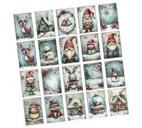 Lpoppcx Cartes Postales De Noël | 20 Pièces Thème Neige à Collectionner,Cartes de Noël Rétro Thème Lutin et Animal | Pour Créer des Albums Photo Bricolage Collection Occasions Saisonnières Fêtes