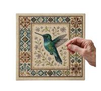 Lpoppcx Coffret de Broderie pour Débutants | Coffret de Point de Colibri avec Motif Floral | Ensemble de Broderie et - convient aux Débutants et Adultes pour Loisir Créatif Vacances Maison et Famille