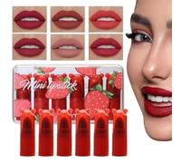 Lpoppcx Coffret De Rouges À Lèvres Matte | 6 Pièces Brillant À Lèvres Matte À Longue Durée - Trousse De Rouge À Mini | Pour Débutants Enthousiastes Amis Femmes Beauté Quotidien Bureaux Soirée