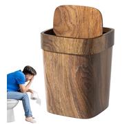 Lpoppcx Corbeille À Ordures en Bois | Poubelle Rectangle Réfectoire - Poubelle de 12L à Couvercle Battant pour Buanderie Appartement Salon Chambre Coin Ferme Patio Décoration
