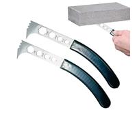 Lpoppcx Extracteur de pavés - 2 pièces - Pour charges lourdes - Outil de levage de dalles de trottoir - Pour lever, déplacer, installer, réparer et poser des blocs pour jardin et terrasse