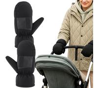 Lpoppcx Gants pour poussette, moufles élastiques coupe-vent et isolées - Chauffe-mains pour la poussette, pour une utilisation en extérieur par temps froid pour la marche pour hommes et