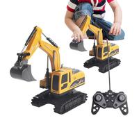 Lpoppcx Jouets d'Excavateur pour Garçon - Véhicule de Construction Rechargeable - Véhicules De Construction À Télécommande - pour Bac à Sable et Plage Âgés de 3 à