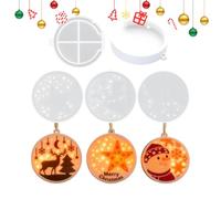 Lpoppcx Moule En Silicone Pour Pendentifs, 3 Pièces Pour L Hiver Réutilisable, Moule En Silicone Renne Bonhomme De Neige Et Pancarte, Pour Adultes, Famille, Couples, Maison, École, Studio, Et