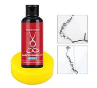 Lpoppcx Pâte À Polir Pour Bijoux En Argent - Pâte à Polir Bague avec Éponge 50ml, Pour Bague Collier Chaîne et Bijoux en Jade,Soin des Rayures sur Métaux
