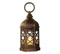 Lpoppcx Petite lanterne LED - Lanterne vintage avec bougie LED - Décoration pour la maison - Intérieur et extérieur - Jardin - Terrasse - Entrée - Rebord de fenêtre - Cheminée - Halloween et Noël