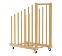 Lpoppcx Rangement en toile, support en bois durable, étagère d'exposition en toile - Pour salle de classe, poster, studio, bureau, porte, papier, artisanat, enfants, école, enseignants, mur de maison