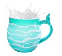 Lpoppcx Tasses À Café En Verre,Vaisselle De Boisson Vague Marine | Tasses À Boisson Décor De Table Basse,Pour boissons chaudes froides décor maison bureau dortoir restaurant bar adultes