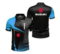 LPPALsjd Polo 3D pour Homme Coupe Slim À Manches Courtes pour SU.ZU.K.I T-Shirt À Boutons Active Half Sleeve Contrasting Colors T-Shirt Imprimé Top Vêtements-LanS||XL