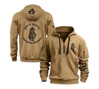 LPPALsjd Sweat À Capuche Imprimé pour Hommes pour A.na.rc.h.y S.on.s Veste À Demi-Zip Pulls À Manches Longues Sweats À Capuche Vêtements De Sport À Capuche -KQS||M