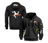 LPPALsjd Sweats À Capuche pour Hommes pour I.s.l.e of M.a.n T..T Pulls Sweatshirts Sweat À Capuche Demi-Zip Veste Printemps-Automne Manteau À Capuche Vêtements-HeiS||XXL