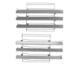 LPPP Glissière télescopique 3 niveaux avec clip compatible Bosch | Rail de four pour Siemens, Neff, Constructa, Balay, HZ538S00, HEZ538S00, 17002604, gauche droite, plaque