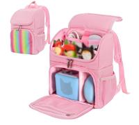 LPQKCcY Sac à dos de transport pour Tonies Box Characters UK, sac de rangement pour chargeur de casque Tonies, plusieurs poches et sangle réglable pour lecteur audio Toniebox Starter Set