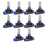 Lpraer Lot de 10 buses de pulvérisation en laiton avec raccords en T de 6 mm pour tuyau d'eau - Buse de pulvérisation pour jardin, irrigation, refroidissement, système de fumage en extérieur