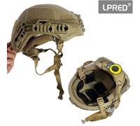 Lpred Véritable Casque Pare-Balles Balistique Coupe Haute Tactique Nij 3a Casque Aramide Uhmw Pe Casque De Sécurité Iiia Br1 Mich Casque Rapide - Type Exfil Fast Sand-L-Xl