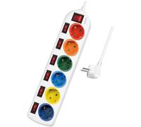 [LPS259] Logilink Bloc multiprise 6 Prises CEE 7/3 avec 7 interrupteurs March...
