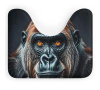 LPSADGF A Gorilla - Tapis de toilette en forme de U - Tapis de bain ultra doux super absorbant avec dos antidérapant, séchage rapide, lavable pour la plupart des salles de bains