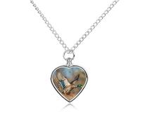LPSADGF Collier funéraire pour animaux de compagnie canards sauvages et arbre - Collier urne funéraire pour chien et chat avec longue chaîne - Collier urne funéraire pour les amoureux des animaux