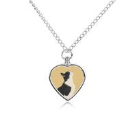 LPSADGF Collier urne funéraire pour chat noir et blanc avec longue chaîne, collier urne funéraire pour les amoureux des animaux de compagnie