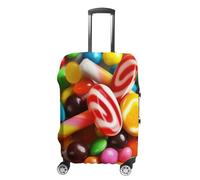 LPSADGF Colorful Candy Housse de protection pour bagage - Housse de valise de voyage avec impressions double face, ajustement universel de 45,7 à 81,3 cm, lavable et anti-rayures, blanc, S, Coloré