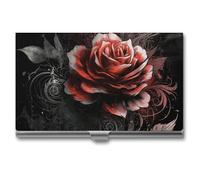 LPSADGF Cowboy West Étui fin pour cartes de visite en alliage d'aluminium pour cartes de crédit, porte-cartes de visite professionnel pour homme et femme (style boucle), Rose plate, One size, Moderne
