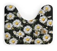 LPSADGF Daisy - Tapis de toilette en forme de U - Tapis de bain ultra doux super absorbant avec dos antidérapant, séchage rapide, lavable pour la plupart des salles de bains
