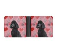 LPSADGF Draw Two Cats Portefeuille en cuir avec pince à billets pour homme avec 6 emplacements pour cartes, 2 poches cachées, Caniches., Taille unique, Moderne