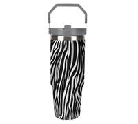 LPSADGF Gobelet de 887 ml avec paille, tasse de voyage isotherme en acier inoxydable avec poignée, tasse à café sous vide à double paroi, couvercle anti-fuite, garde les boissons chaudes/froides