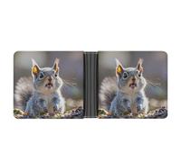 LPSADGF Grim Reaper Portefeuille en cuir pour homme avec pince à billets et 6 emplacements pour cartes, 2 poches cachées, Écureuil mignon et amusant, Taille unique, Moderne