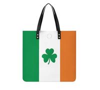 LPSADGF Happy Irish Holidays Sac fourre-tout en cuir pour femme avec boucle magnétique Design décontracté, Joyeuses fêtes irlandaises, 39x39cm