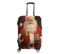 LPSADGF Housse de protection de bagage Père Noël - Housse de valise de voyage avec impressions double face, ajustement universel de 45,7 à 81,3 cm, lavable et anti-rayures, blanc, XL, Coloré