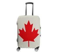 LPSADGF Housse de protection de bagage rétro à motif drapeau du Canada - Housse de valise de voyage avec impressions double face, ajustement universel de 45,7 à 81,3 cm, lavable et anti-rayures, blanc