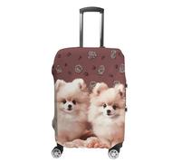 LPSADGF Housse de protection pour bagage de voyage avec imprimés double face, ajustement universel de 45,7 à 81,3 cm, lavable et anti-rayures, blanc, L, Coloré