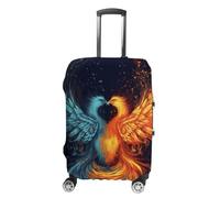 LPSADGF Housse de protection pour bagage Phoenix Fire And Water - Housse de valise de voyage avec impressions double face, ajustement universel de 45,7 à 81,3 cm, housse de bagage de voyage lavable et
