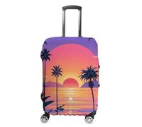 LPSADGF Housse de protection pour bagages avec impression double face, ajustement universel de 45,7 à 81,3 cm, lavable et anti-rayures, blanc, L, Coloré