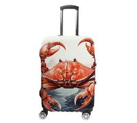 LPSADGF Housse de protection pour bagages de mer en forme de crabe rouge - Housse de valise de voyage avec impressions double face, ajustement universel de 45,7 à 81,3 cm, lavable et anti-rayures