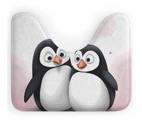 LPSADGF I Love Penguins Tapis de toilette en forme de U - Tapis de bain ultra doux super absorbant avec dos antidérapant, séchage rapide, lavable pour la plupart des salles de bains