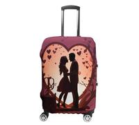 LPSADGF Kissing Silhouette Housse de protection pour bagage - Housse de valise de voyage avec impressions double face, ajustement universel de 45,7 à 81,3 cm, lavable et anti-rayures, blanc, M, Coloré