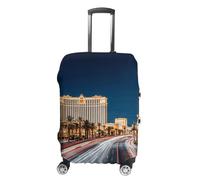 LPSADGF Las Vegas Night Housse de protection pour valise de voyage avec impressions double face, ajustement universel de 45,7 à 81,3 cm, lavable et anti-rayures, blanc, XL, Coloré