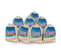 LPSADGF Lot de 8 petits sacs cadeaux réutilisables en coton et lin avec cordon de serrage pour Noël, mariages, fêtes, dragées 12,4 x 17 cm