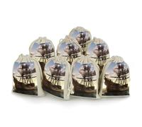 LPSADGF Lot de 8 sacs cadeaux réutilisables en coton et lin avec cordon de serrage pour Noël, mariages, fêtes, dragées 12,4 x 17 cm