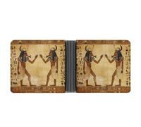 LPSADGF New York City Skyline Portefeuille en cuir avec pince à billets pour homme avec 6 emplacements pour cartes, 2 poches cachées, Égypte ancienne, Taille unique, Moderne
