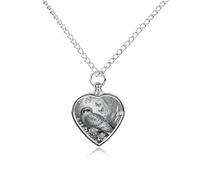 LPSADGF Nightjar Dusty Miller - Bijou funéraire pour cendres d'animaux de compagnie - Collier urne funéraire pour chien et chat avec longue chaîne - Collier urne funéraire pour les amoureux des