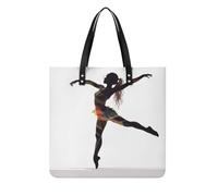 LPSADGF Sac fourre-tout cerveau gauche et droit pour femme, sac à main en cuir, trousse de maquillage avec boucle magnétique, sac décontracté, Une danseuse, 39x39cm