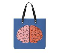 LPSADGF Sac fourre-tout cerveau gauche et droit pour femme, sac à main en cuir, trousse de maquillage avec boucle magnétique, sac décontracté, Cerveau gauche et droit, 39x39cm