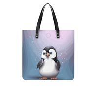 LPSADGF Sac fourre-tout de billard coloré pour femme, sac à main en cuir, trousse de maquillage avec boucle magnétique, sac décontracté, I Love Penguins, 39x39cm