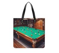 LPSADGF Sac fourre-tout en cuir avec boucle magnétique pour femme avec inscription « Do Not Forget Me », Billard, 39x39cm