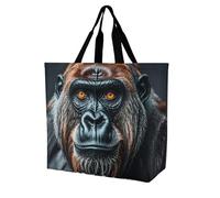 LPSADGF Sac fourre-tout Happy Irish Holidays pour femme - Sac d'épicerie pliable réutilisable, sac à main à bandoulière, A Gorilla, 40x40x16cm